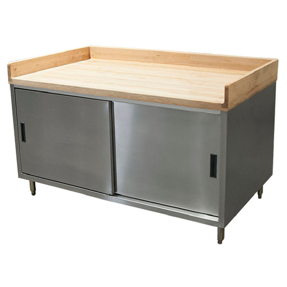 BK Resources CMBT-3660S Chef Table Cabinet Base With Sliding Doors 60"W X 36"D X 39"H Overall Size