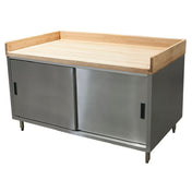 BK Resources CMBT-3660S Chef Table Cabinet Base With Sliding Doors 60"W X 36"D X 39"H Overall Size
