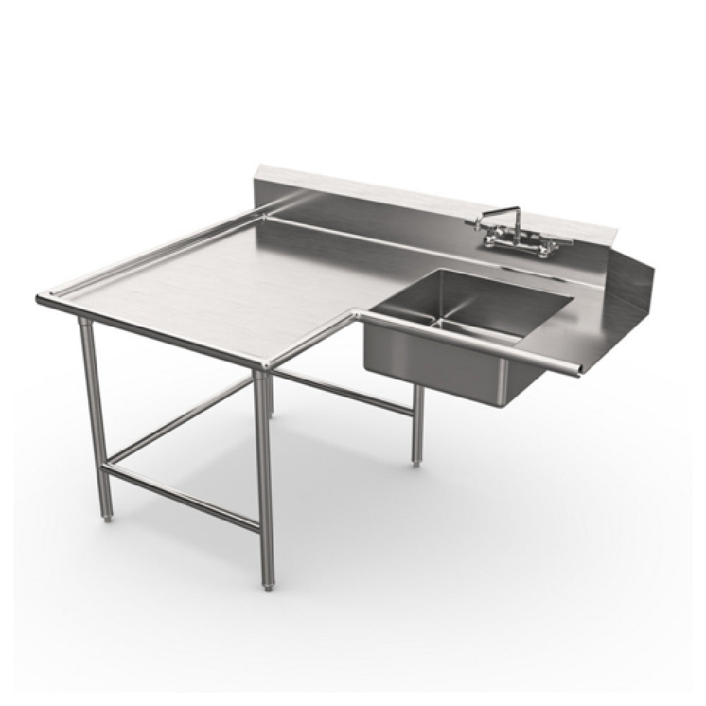 Winholt SDT-16-I-72L Island Soiled Dish Table Left To Right 20"x20 X8"D Pre-rinse Bowl