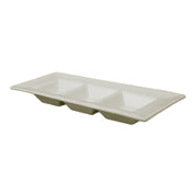 International Tableware FA-33 Sauce Plate 10-1/4" X 4-1/8" (3) 1 Oz.-compartment Wells