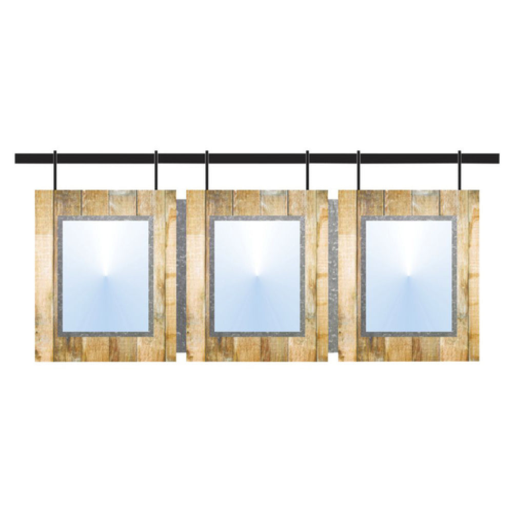 Hubert 97956 - Menu Board, 3-pocket, Hanging