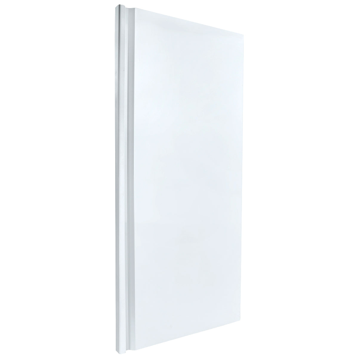 A single, white, rectangular door panel from Empura Refrigeration is shown standing upright at an angle. The surface is smooth and featureless, with clean edges and a slightly raised border along one side. The background is plain and white.
