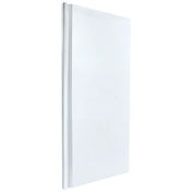 A single, white, rectangular door panel from Empura Refrigeration is shown standing upright at an angle. The surface is smooth and featureless, with clean edges and a slightly raised border along one side. The background is plain and white.