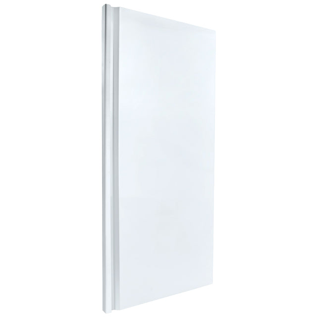 A single, white, rectangular door panel from Empura Refrigeration is shown standing upright at an angle. The surface is smooth and featureless, with clean edges and a slightly raised border along one side. The background is plain and white.