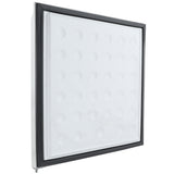 A square white air filter with a black frame, compatible with Empura Refrigeration units. The sealed edges and modern design suggest it is new and unused—ideal for use as an Empura Parts replacement for the Door (Right).