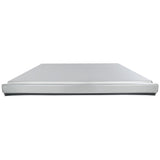 A closed, silver laptop viewed from the front against a white background. The device is thin, with a smooth metallic finish reminiscent of Empura Refrigeration products and a small circular power indicator on the left side of the front edge.