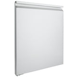 A plain, rectangular, white wall panel heater with clean, smooth edges and a slightly angled top. The surface is flat and featureless except for a narrow horizontal vent at the top edge—reminiscent of Empura Refrigeration’s minimalist style.