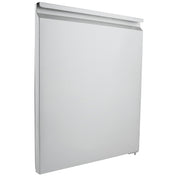 A rectangular, white, wall-mounted radiator with smooth, flat panels and slightly angled top edges, photographed against a white background. Its minimalist design and clean lines pair well with modern Empura Refrigeration or Empura Parts installations.