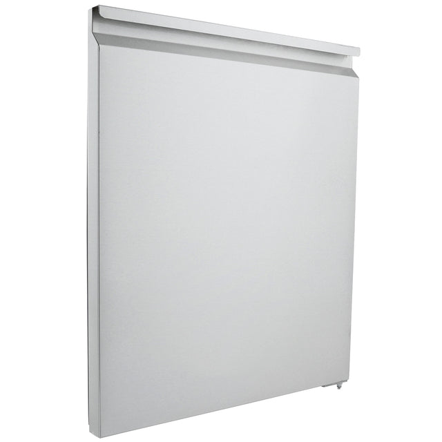 A rectangular, white, wall-mounted radiator with smooth, flat panels and slightly angled top edges, photographed against a white background. Its minimalist design and clean lines pair well with modern Empura Refrigeration or Empura Parts installations.