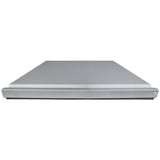 A stainless steel Empura Refrigeration appliance drawer viewed from the front, featuring a horizontal handle and a smooth, flat surface. The drawer has a modern, minimalist design with clean lines and a metallic finish.