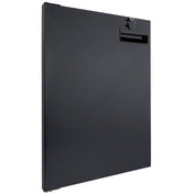 A black rectangular metal door panel from Empura Refrigeration with a recessed handle and a lock near the top right corner. A key is inserted into the lock, and the Door Left surface is smooth, reflective, and shown at a slight angle to reveal its thickness.