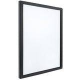 A black rectangular picture frame seen from a slight angle, with a blank white space inside where a photo or artwork would go. The modern frame resembles the sleek design of Empura Refrigeration and stands upright like an Empura Parts Door Left.