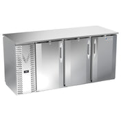 Victory VBBN72HC-PT-S - Pass-Thru Back Bar Refrigerator, Three-section, 72"W X 29-9/16"D X 34"H