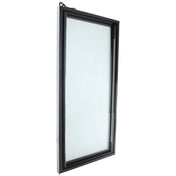 A single rectangular window with a black frame is shown at an angle, standing upright against a white background. The modern, sleek frame resembles those found in Empura Refrigeration units or Empura Parts like the Door (Right) component.