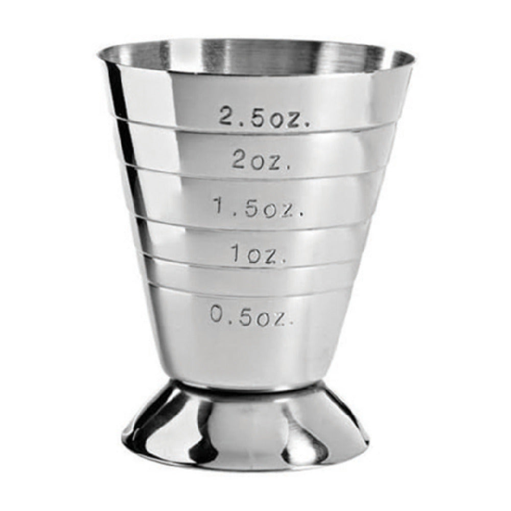 Spill-Stop 100-20 Multi-Level Jigger 1/2 Oz. X 2-1/2 Oz. Capacity With External Markings