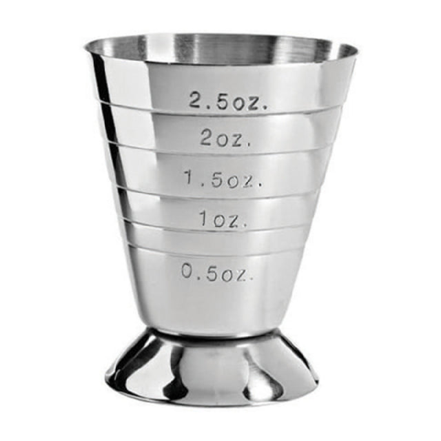 Spill-Stop 100-20 Multi-Level Jigger 1/2 Oz. X 2-1/2 Oz. Capacity With External Markings