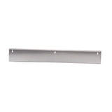 A long, rectangular 42 inch stainless steel bracket with a smooth silver finish and three evenly spaced keyhole slots for mounting. The simple, flat design is ideal for attaching to a wall or another surface, perfect for speed rail installations.