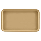 A rectangular, tan-colored Camtray made of high-impact fiberglass with slightly raised, rounded edges. The tray appears empty, has a smooth matte finish, and is dishwasher safe. The background is plain white.