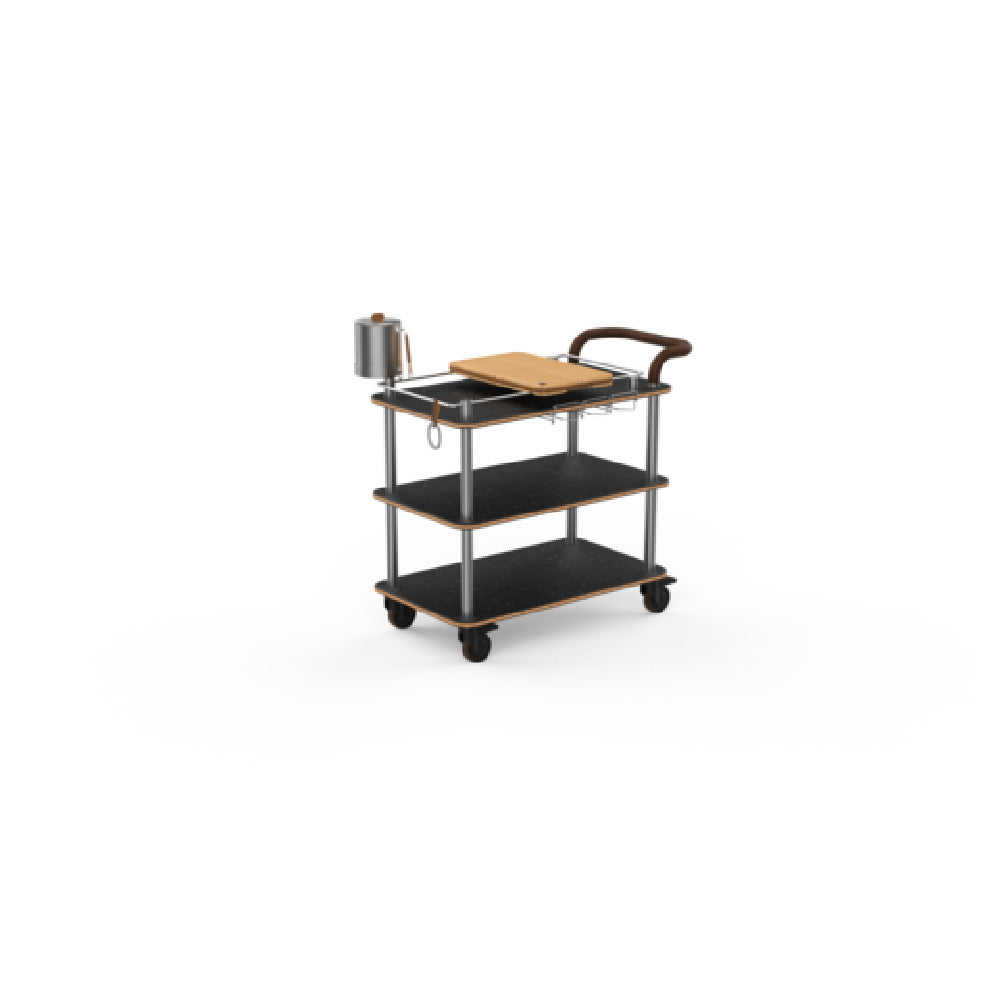 Steelite MGCRNX03MSXX Mogogo Buffet Solutions Roll'n Mixology Service Cart 41-1/2" X 21" X 40-1/2"H