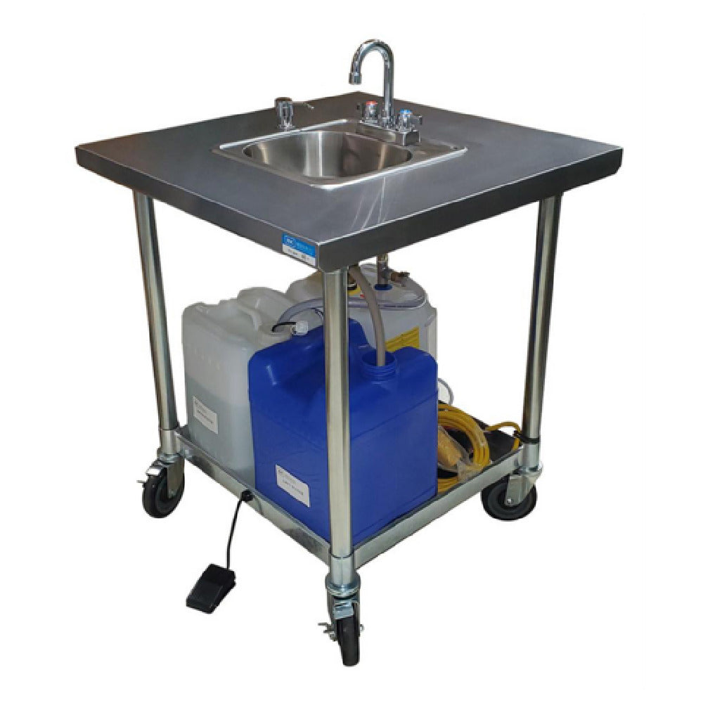 BK Resources MHS-V3030-C-BKD Handwash Sink Mobile Cold Water Only