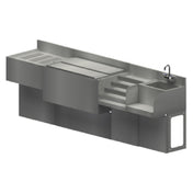 BK Resources UBB-ST96 Underbar Complete Workstation With Base 96" Removable Front Panel