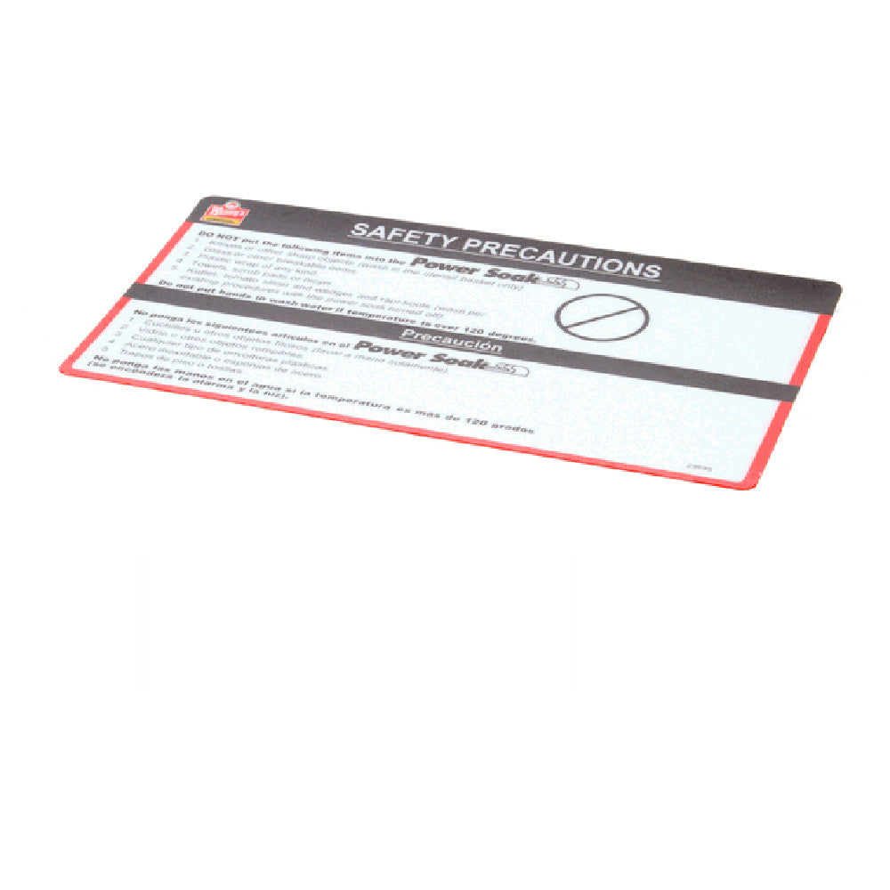 Power Soak Systems 29595 Decal "safety"