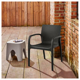 Plantation Prestige Commercial Furniture 2741100-02 Henderson Arm Chair Stackable All Resin