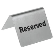 Hubert 27340 - Table Tent Sign, "Reserved", 2-1/2" X 2" X 2-3/16"H