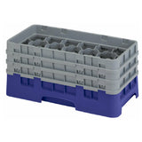 Cambro 17HS638186 Camrack® Glass Rack With (3) Soft Gray Extenders Half Size