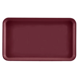 A rectangular maroon Camtray with raised edges and rounded corners, viewed from above against a white background. This high-impact fiberglass tray has a smooth surface, is dishwasher safe, and features no visible handles or decorations.