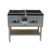 Town SR-18-4X-SS-N Quad Stock Pot Range Natural Gas (2) Two Ring Burner With Cast Iron Grate