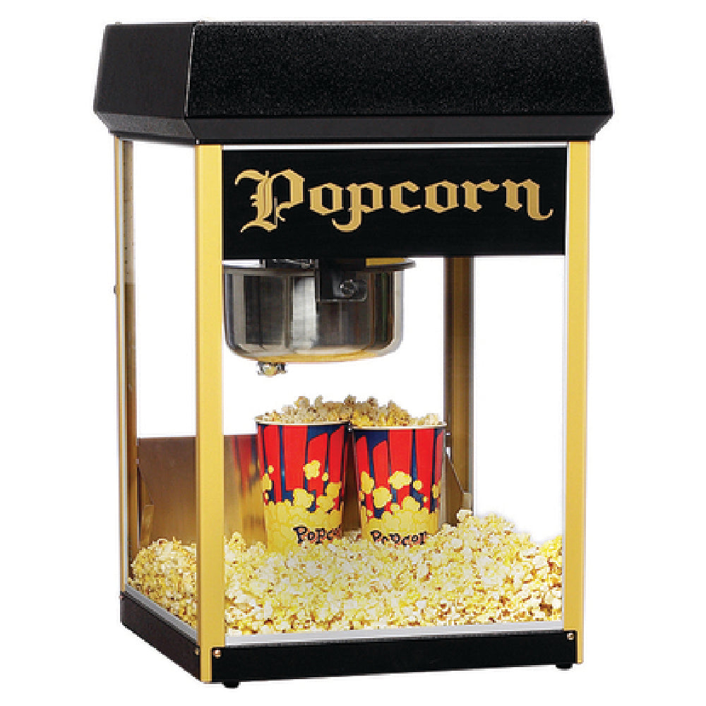 Gold Medal 2408BKG - Fun Pop Black & Gold Popper, Electric, Countertop