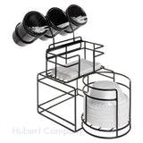 Hubert 29120 - Plate/Bowl/Napkin Holder, 14-7/16"L X 9-11/16"W X 11-1/3"H, Detachable Cylinder Holder