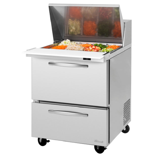 Turbo Air PST-28-12-D2-N PRO Series Mega Top Sandwich/Salad Prep Table One-section