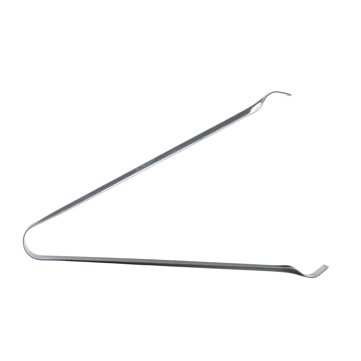 A metal utensil with a slim, V-shaped design and angled tips, these Pom Tongs are commonly used as toast tongs for safely handling hot bread. Made of shiny stainless steel, they’re dishwasher safe for easy cleaning.