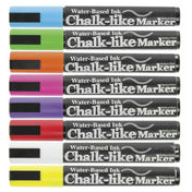 Hubert 27417 - Chalk-Like Marker Set, 8-piece, Medium Point