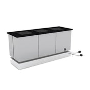 Bon Chef 50168 Contemporary Buffet 69" L X 30" W X 34" H With Three Built In Induction Stoves