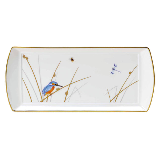 Steelite 82108AND0136 L/S Rectangle Tray 13.375" X 6.0" X 0.75" Signature