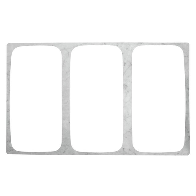 Hubert 72939 - Cold Tile, For 1/3-size Contemporary Pans, 3-compartment