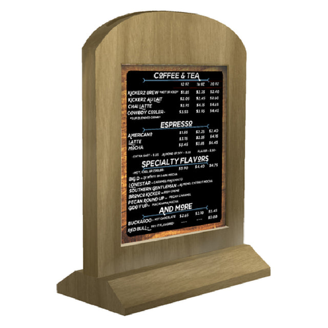 Menu Solutions WTARCH-B-2S Table Tent 5" X 7" Insert Arched Top