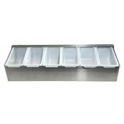 Omcan 80867 (80867) Condiment Holder 6-compartment Clear Cover