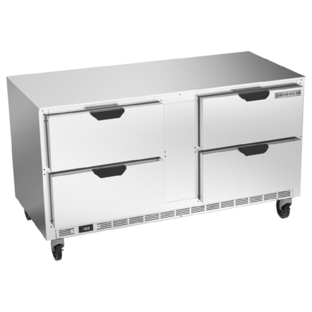 Beverage Air UCFD60AHC-4 Undercounter Freezer Two-section 60"W