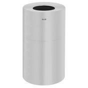 Rubbermaid FGAOT35SA Designer Line™ Aluminum Waste Receptacle 35 Gallon 18" Dia. X 32"H