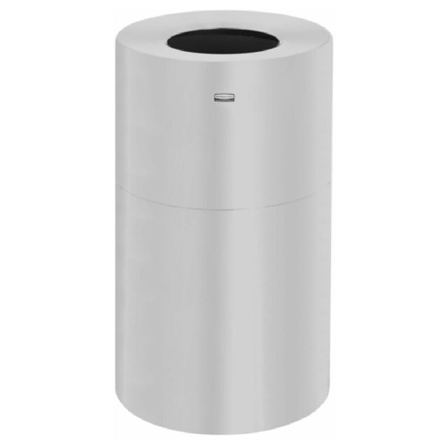 Rubbermaid FGAOT35SA Designer Line™ Aluminum Waste Receptacle 35 Gallon 18" Dia. X 32"H
