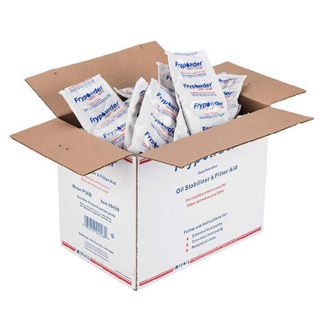 MirOil USA P36B-404244 Dual Function Oil Stabilizer & Filter Aid Large Carton Of 72 B-size Portion Packs