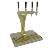 Glastender CBT-4-GFR Cobra Draft Dispensing Tower Countertop (4) Stainless Steel Faucet (handles Not Included)