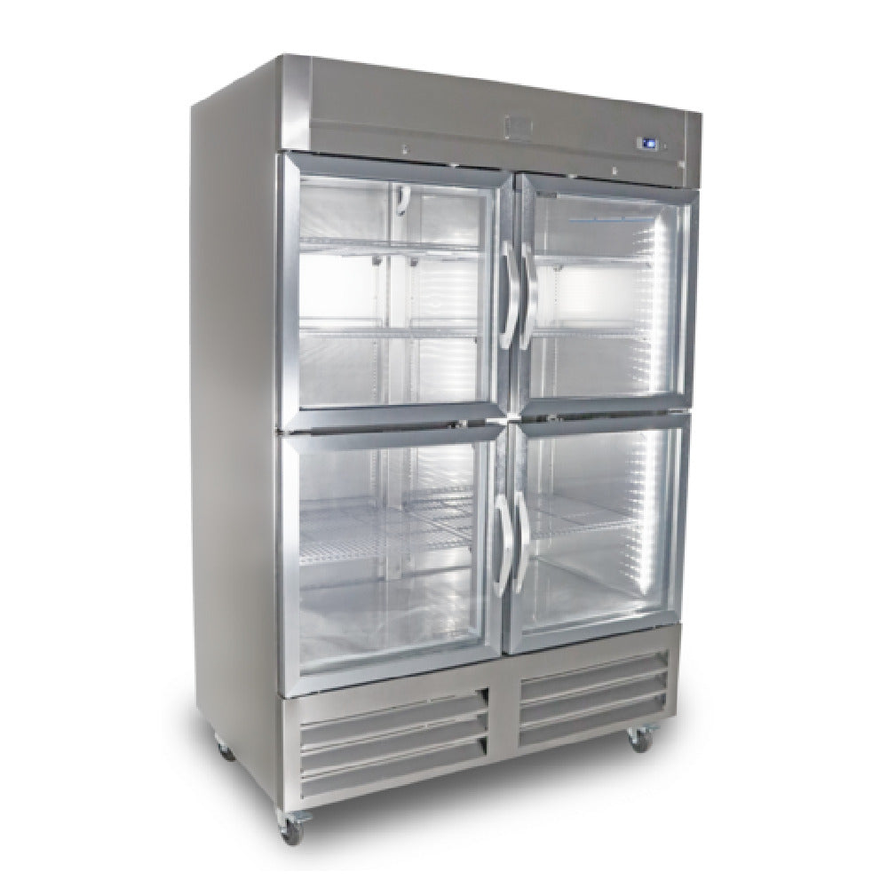 Kelvinator KCHRI54R4HGDR (738316) 4-half Glass Door 54" Long Refrigerator