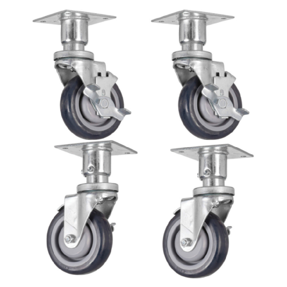 Vulcan CASTERS-PLTMNT@2 Set Of 4 Adjustable Casters 6" Overall Height Plate Mount