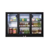 Koolmore BC-3DSL-BK - Back Bar Refrigerator, Three-section, 53-1/10"W X 20-1/2"D X 35-2/5"H