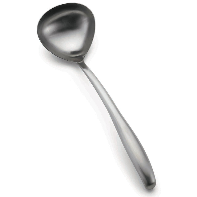 A stainless steel soup ladle with a deep, round bowl and a long, slightly curved handle, shown on a white background. Part of the Dalton Collection Soup Ladle range, it’s dishwasher safe and perfect for serving soups or stews.